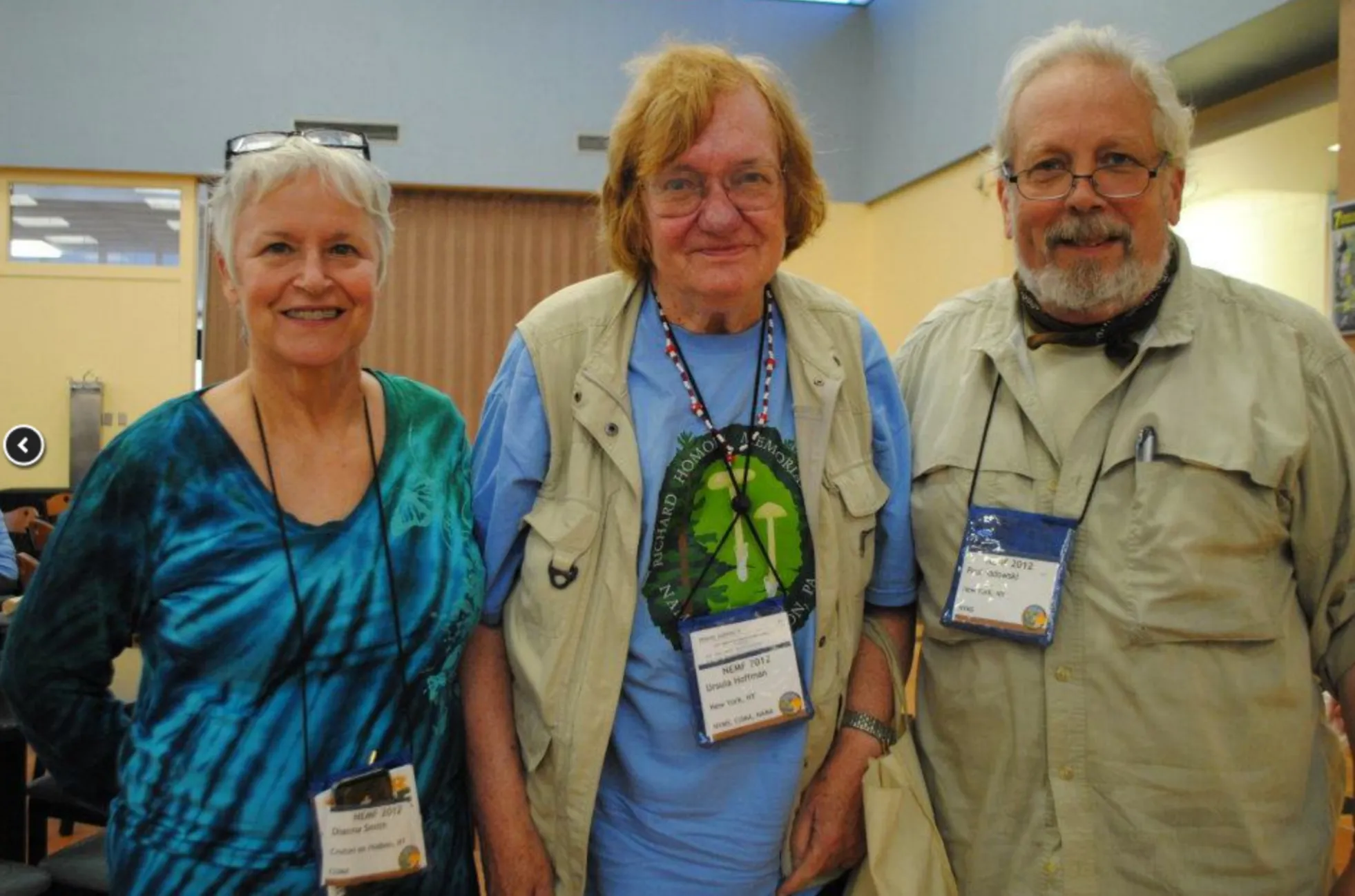 Ursula Hoffmann (center) at the Clark Rogerson Foray with Dianna Smith (left) and Paul Sadowski (right)